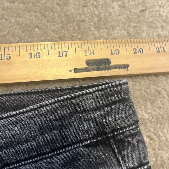 VALABASAS Jeans Men's Button Fly Stretch Skinny Distressed Black Size 38x30 - Picture 14 of 16